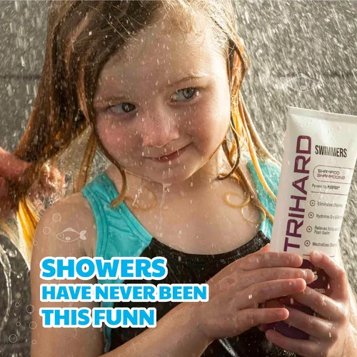 Vista 4 de TRIHARD Kit de eliminación de cloro para niños, champú, lavado facial y corporal para el cabello y la piel de los niños, limpiador suave después
