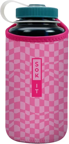 Vista 101 de Sok It BotlSok Funda para botella de agua con cubierta de neopreno aislante (Floral abstracto, se ajusta a CamelBak o Nalgene de 12 onzas)