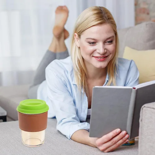 Vista 6 de 6 fundas de silicona para tazas, reutilizables, a prueba de polvo, para tazas y vasos, ajuste universal, material de silicona de grado alimenticio