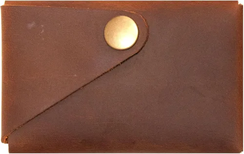 Vista 4 de Tarjetero personalizado- Tarjetero de cuero - Funda pequeña y delgada de cuero para tarjetas - Cartera minimalista para tarjetas - Cartera
