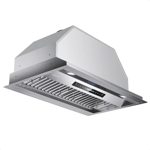 Vista 8 de IKTCH Campana extractora integrada de 30 pulgadas, 900 CFM, conducto convertible sin conductos, campana de ventilación de cocina de acero inoxidable