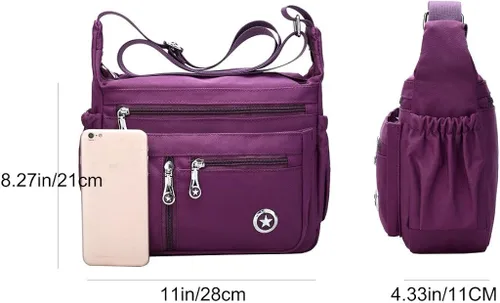 Vista 4 de Fabuxry - Bolsas y Bolsos de Hombro para Mujer Bolso mensajero