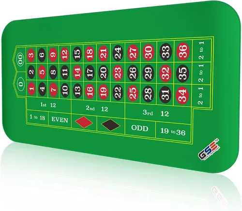 Vista 12 de GSE Games & Sports Expert Casino Texas Hold'em - Tapete de mesa con respaldo de goma antideslizante para fiestas familiares y amigos, noche de casino