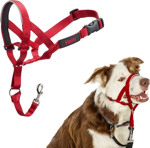 Vista 15 de Collar Halti - Detén a tu perro de tirar de la correa. Ajustable, reflectante y ligero, con banda nasal acolchada. Collar anti-tirón de Negro
