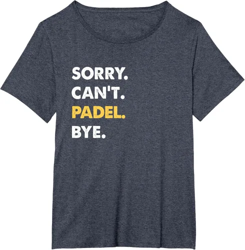 Vista 82 de Sorry Can't Padel Bye Funny Camiseta de Padel, Negro