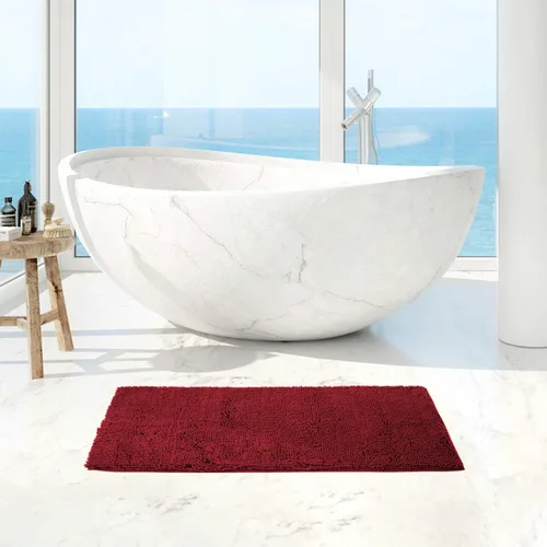Vista 7 de AOACreations Alfombra de baño de chenilla, lanudo y peludo, tapete de baño extralargo, 20 x 59 pulgadas, felpa suave y lujosa, pelo alto