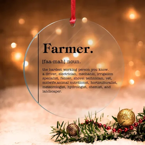 Vista 15 de Adorno de definición de sustantivo esteticista para decoración de árbol de Navidad, definición de esteticista, novedad, adorno de Navidad acrílico