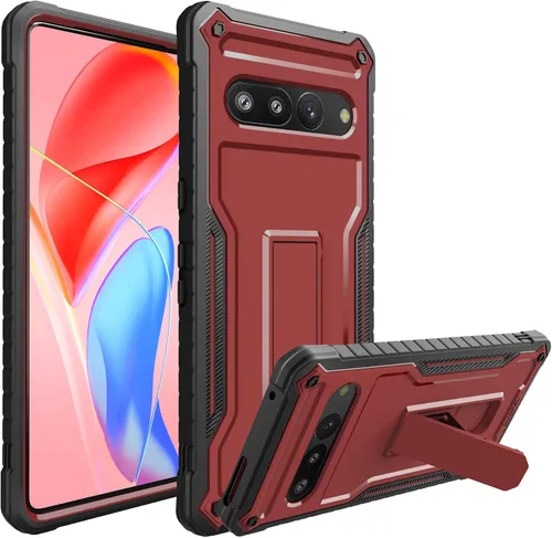 Vista 10 de Funda para Google Pixel 7, protección de grado militar a prueba de golpes con protector de pantalla HD de vidrio templado y soporte compatible