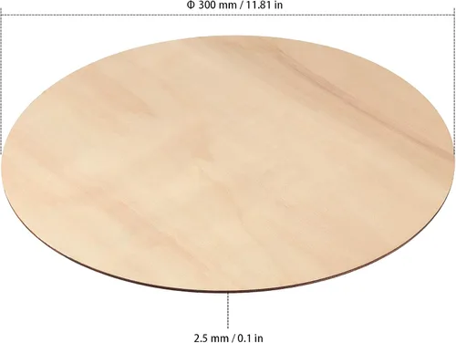 Vista 2 de 20 discos de madera de 12 pulgadas para manualidades, círculo de madera sin terminar, recortes redondos de madera para manualidades, pintura, puerta