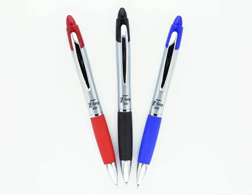 Vista 4 de Zebra – Pluma retráctil Z-Grip Max, punta mediana, 1.0 mm, 12 unidades, Negro