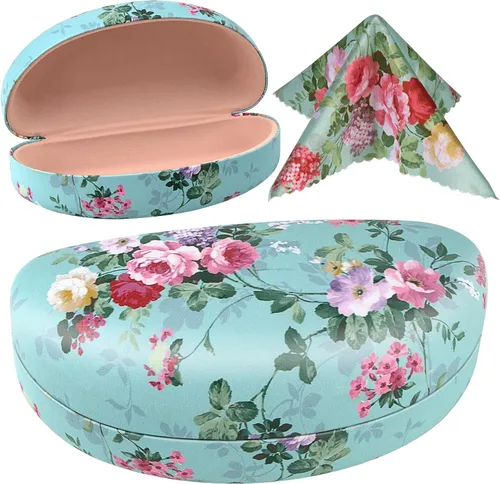 Vista 13 de Funda rígida de gran tamaño para lentes de sol, soporte protector para lentes de lectura extra grandes