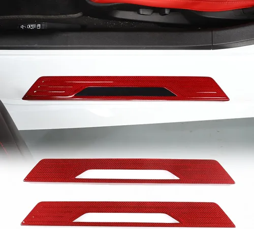 Vista 9 de Protectores de umbral de puerta compatibles con Corvette C8 Stingray 2020-2023, borde de protección de umbral de puerta, cubierta interior de umbral