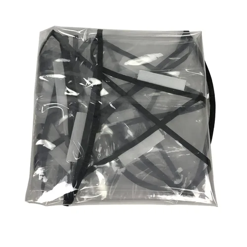 Vista 7 de Funda de lluvia universal para cochecito de bebé, cochecito de viaje compacto, impermeable, nieve, viento, protección contra el clima, EVA de grado