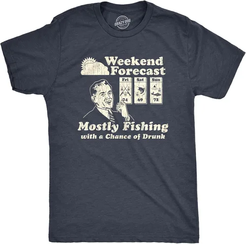 Vista 20 de Crazy Dog - Camiseta divertida para hombre, diseño de broma de pesca, camisetas novedosas de pescador