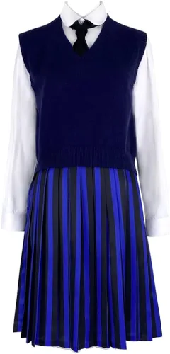 Vista 3 de AMOTEM Uniforme Academy - Traje de 5 piezas para niñas y mujeres