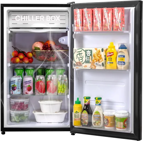 Vista 8 de Smad - Refrigerador compacto de 1.4 pies cúbicos, mini refrigerador con cerradura, refrigerador de 12V para vehículos recreativos, refrigerador de 2