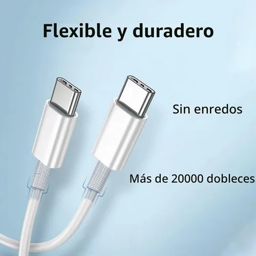 Vista 6 de Pocxwa - Cable de carga USB-C, cable de carga rápida de 60 W para iPad Pro