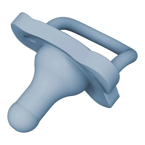 Vista 7 de Dr. Brown's HappyPaci Chupete de Silicona 100% para Bebé, Diseño Uníco Contorneado, Azul, 0-6m, Libre de BPA, Pack de 4