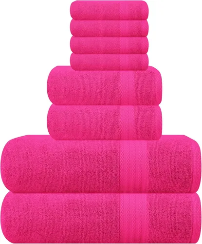 Vista 126 de GLAMBURG Juego de 2 Sábanas de Baño Extra Grandes de Algodón Premium de 700 GSM - 100% Algodón Peinado - 2 Sábanas de Baño 35x70 pulgadas - Calidad