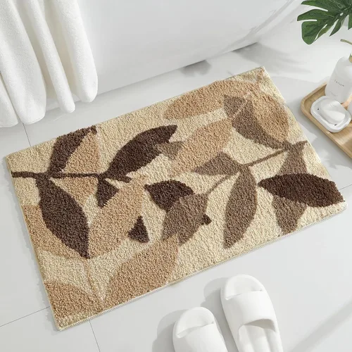 Vista 13 de Gibelle Alfombra de baño azul, antideslizante, fuerte y absorbente de agua, tapete de baño de microfibra de felpa, lavable a máquina, tapete