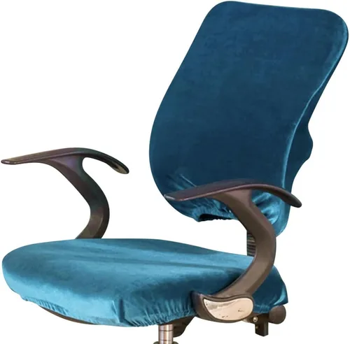 Vista 8 de VIOKKO Fundas de terciopelo elástico de elastano para silla de oficina, extraíbles y lavables, fundas universales para silla de hotel, hogar, bar