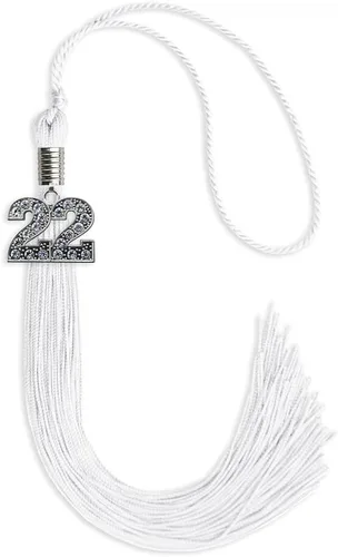 Vista 126 de Endea Graduation Borla de un solo color con dije de plata brillante (oro antiguo, 2022)