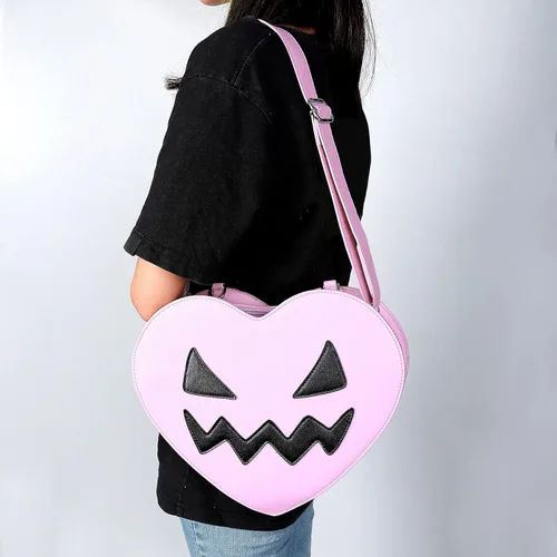 Vista 4 de Halloween Jack o linterna mochila calabaza bolsa regalos para adolescentes niñas mujeres, talla única, PúrpuraOmbre Force.