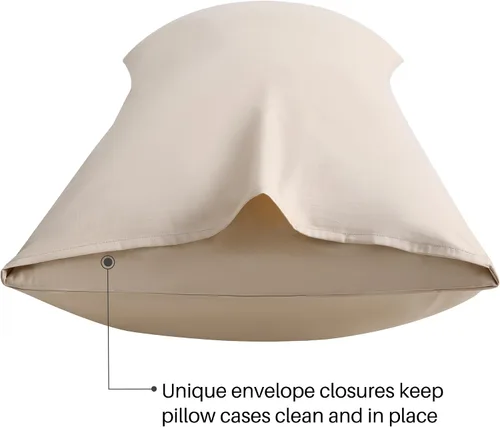 Vista 7 de Oubonun Funda de almohada corporal 100% algodón - 800 hilos/21x54, absorbente de humedad y transpirable, funda de almohada corporal de hotel premium