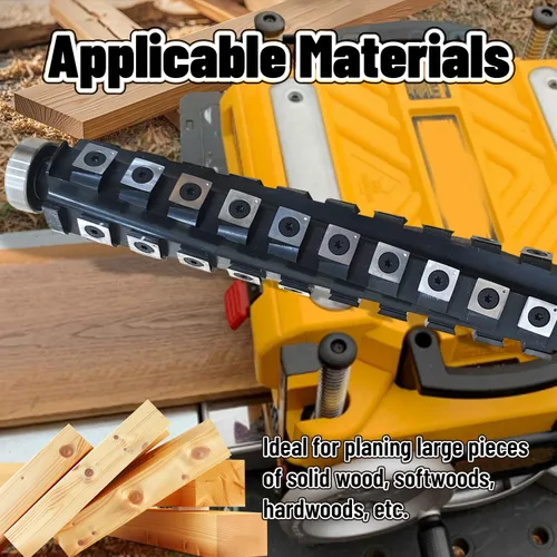Vista 6 de Cabezal de corte helicoidal espiral de 13 pulgadas para cepilladora DeWalt DW735 DW735X