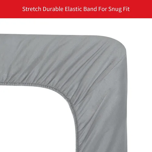 Vista 4 de Pack and Play Sábanas ajustadas, compatibles con 4moms Breeze Plus Playard & Breeze GO Playard, funda de algodón Pack and Playard, gris, 40 x 28