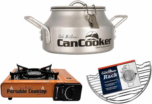 Vista 13 de CanCooker Paquete de olla de vapor de convección de 4 galones con libro de recetas de 100 páginas, aluminio anodizado duradero, compatible con Kit
