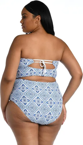 Vista 2 de La Blanca Top de bikini bandeau The Groove para mujer Capri Blue/ Mediterranean Breeze