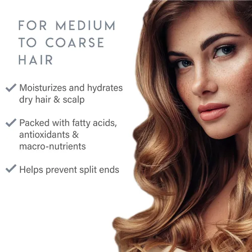 Vista 3 de ALURAM Champú hidratante de agua de coco para hombres y mujeres, hidratación limpia y brillo para cabello texturizado medio a grueso, 33.8 onzas