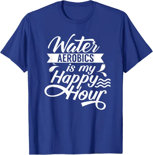 Vista 20 de Water Aerobics Is My Happy Hour Hobby Instructor Aqua Camiseta Negro