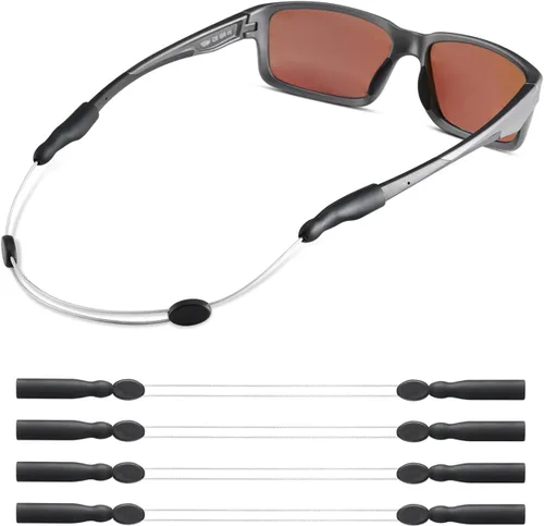 Vista 11 de Correa para gafas, correa ajustable sin cola para lentes de sol y gafas, correas de cable, soportes para gafas alrededor del cuello, cordón