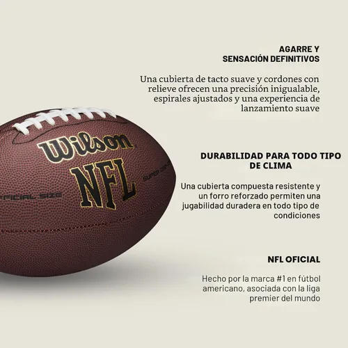 Vista 4 de Wilson Balones de fútbol americano compuestos Super Grip de la NFL