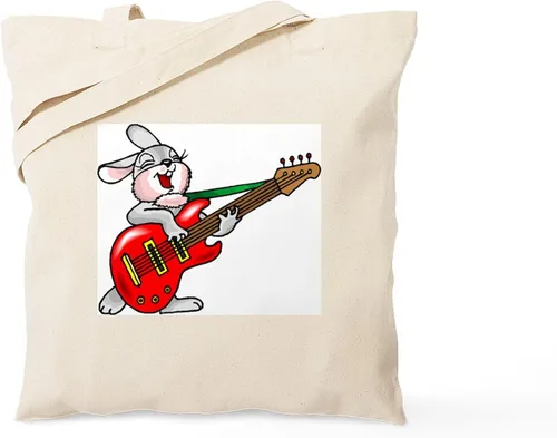 Vista 32 de CafePress Ascii Rabbit Tote Bag - Bolsa de lona natural, bolsa de compras reutilizable