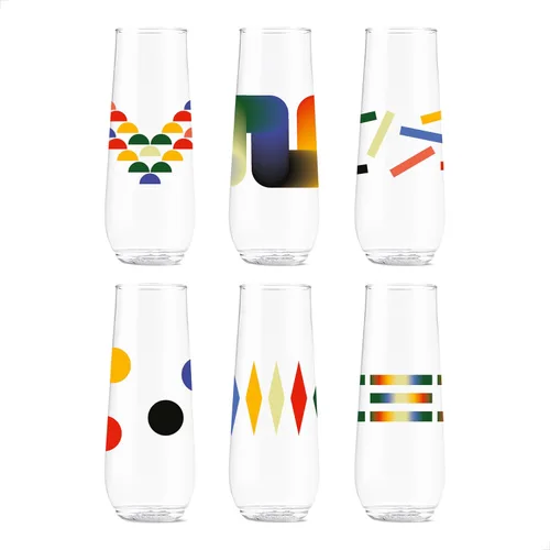 Vista 39 de TOSSWARE POP - Juego de 6 copas de champán con estampado de flauta de 9 onzas, de alta calidad, reciclables, irrompibles y de plástico transparente