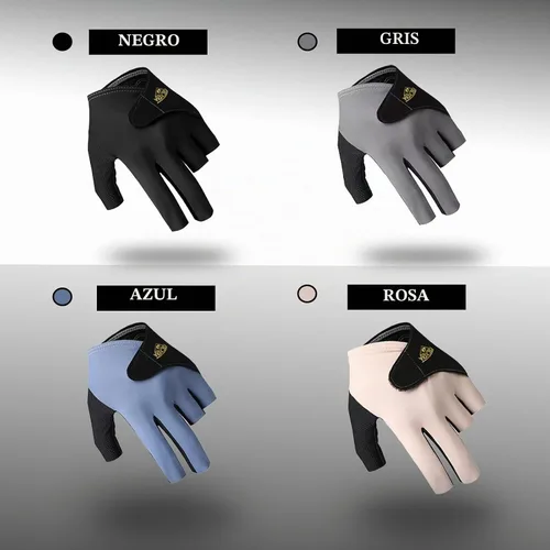 Vista 5 de Guantes de billar transpirables, secado rápido, transpirables, mano izquierda, 5 dedos, doble costura duradera, ajuste envolvente ajustable, guantes