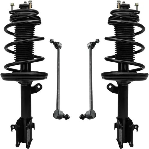 Vista 22 de Detroit Axle - Kit de 4 piezas de puntales delanteros para Toyota Highlander 2001 2002 2003, enlaces de barra antivuelco estabilizadores y puntales