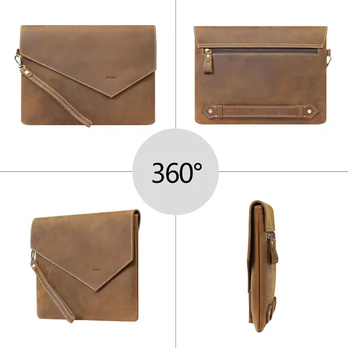 Vista 6 de Suohu - Bolso de mano de piel para hombre
