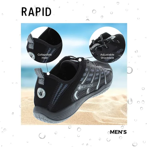 Vista 5 de Body Glove Dynamo Rapid - Zapatos acuáticos para hombre (deportes acuáticos, playa, tenis al aire libre, natación, río, senderismo y kayak) Hydro