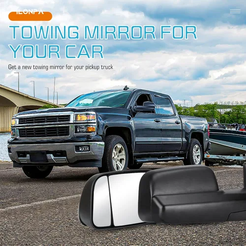 Vista 7 de Espejos de remolque compatibles con Dodge Ram 1500 2009 2010 se adapta a Ram 1500 2500 3500 para 2011 2012 2013 2014 2015 2016 2017 con espejos