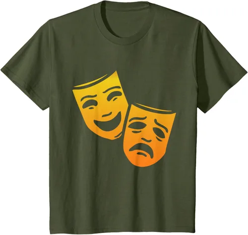 Vista 11 de Comedia y tragedia griega teatro máscaras camiseta