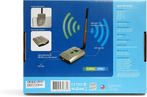 Vista 5 de Alfa AWUS036ACHM 802.11ac WiFi Range Boost Adaptador USB