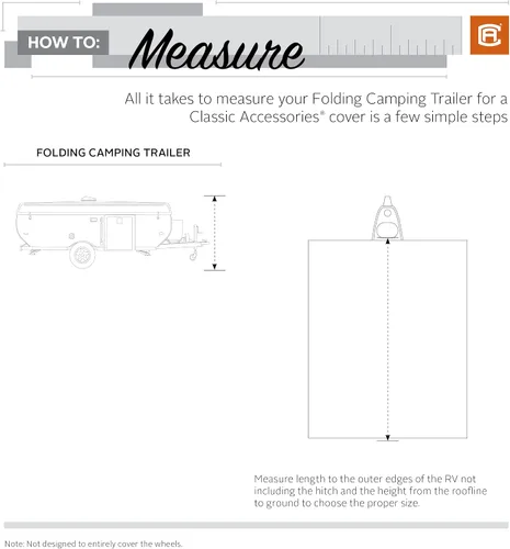 Vista 11 de Classic Accessories Over Drive PermaPRO - Funda plegable para remolque de campamento, se adapta a 8 pies a 10 pies de largo, funda para cámper
