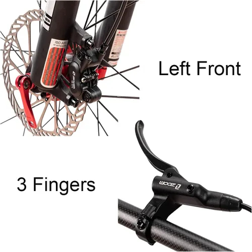 Vista 6 de BUCKLOS Zoom MTB Juego de Frenos de Disco Hidráulicos de 4 Pistones, Palanca de Freno Hidráulica de Aleación de Aluminio para Bicicleta de Montaña