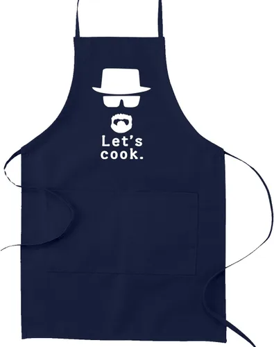 Vista 4 de Decal Serpent Let's Cook Heisenberg - Delantal divertido para cocinar, para hornear, color verde bosque