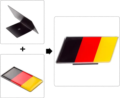 Vista 2 de Juego de emblema 3D para rejilla, compatible con decoración de parachoques delantero de coche