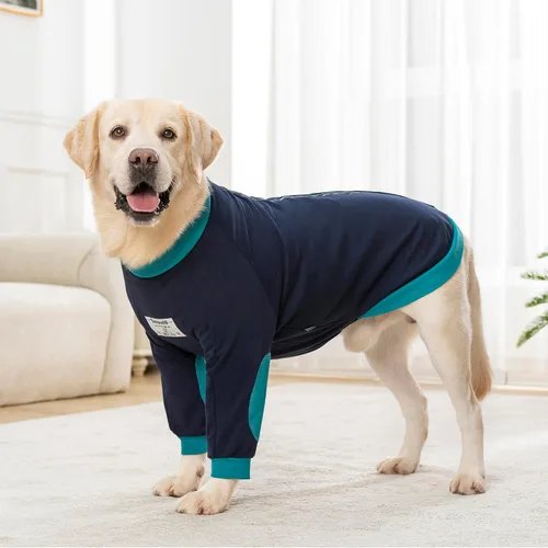 Vista 6 de Camisas para perro, protector de codo, patas delanteras, traje de recuperación para perro para dejar de lamer, funda para heridas poscirugía